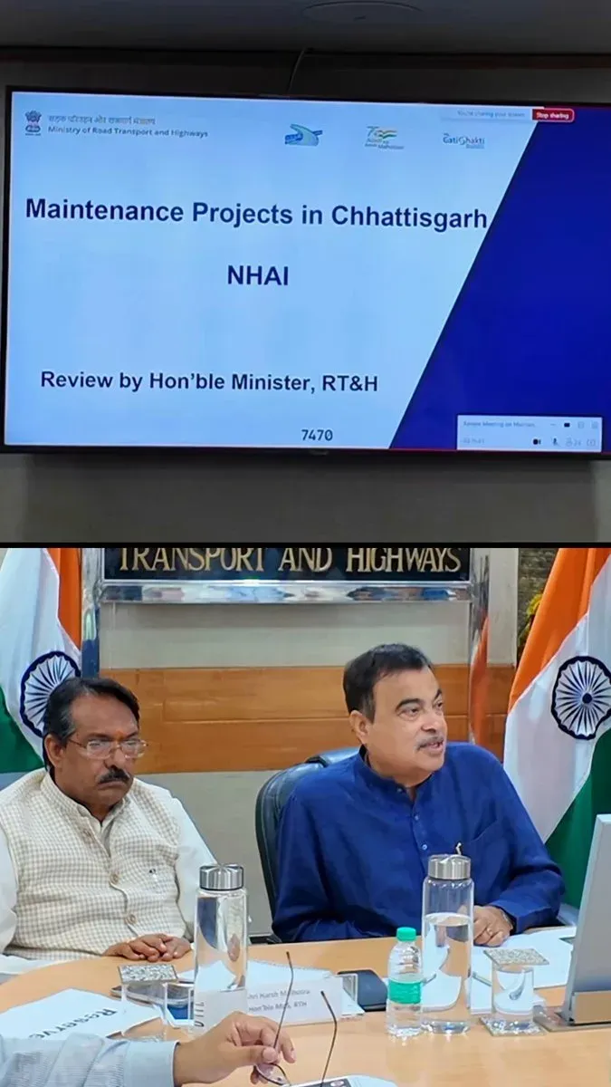 Gadkari Reviews NH Quality in MP, Chhattisgarh & J&K