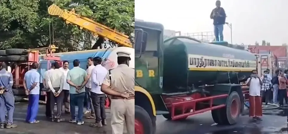 LPG Tanker Overturns in Coimbatore, Prompting Five School Closures