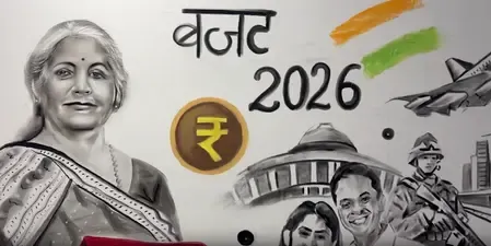 Did a 6-ft artwork of Nirmala Sitharaman emerge for Budget Day?