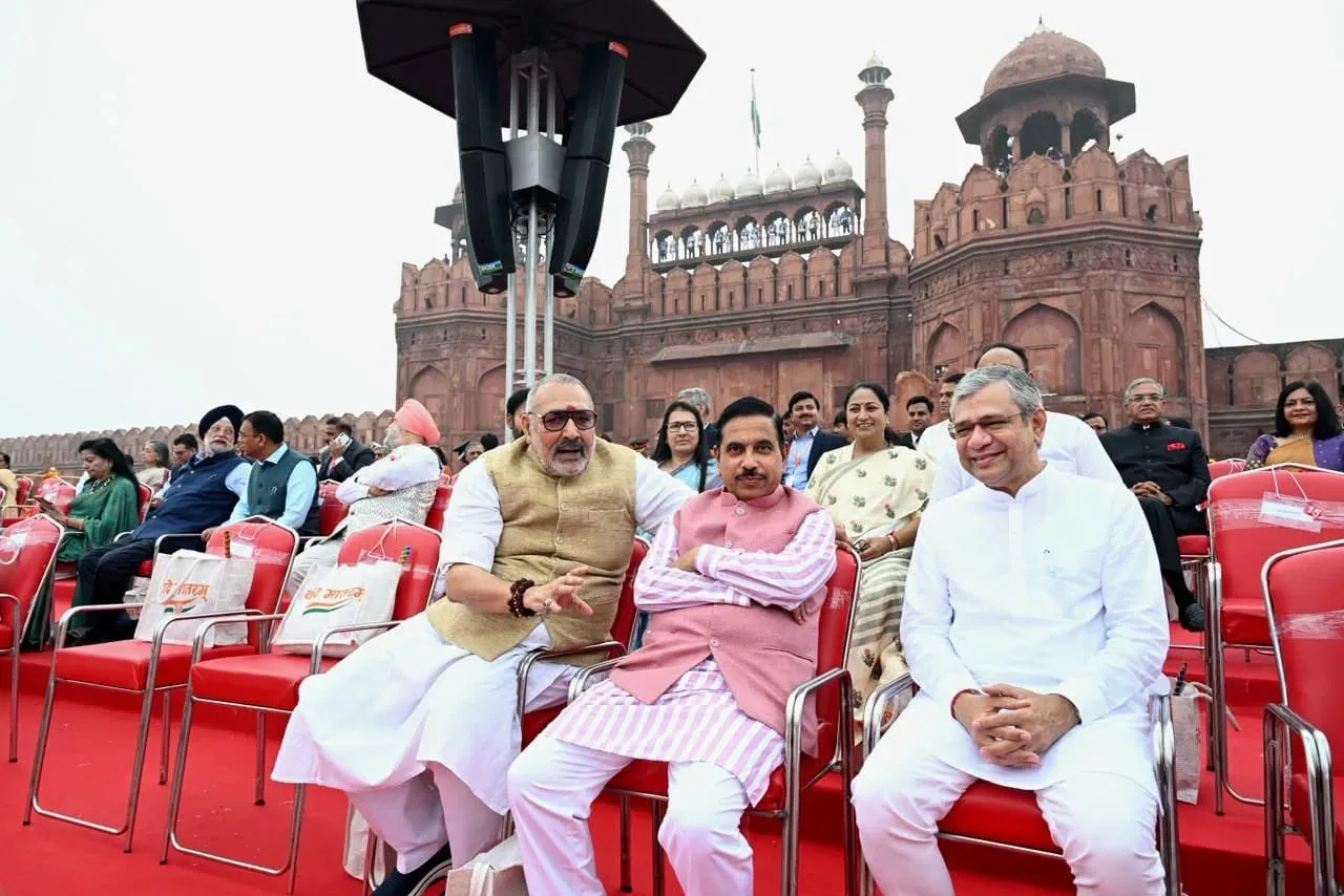 Giriraj Singh attends Independence Day flag hoisting at Red Fort