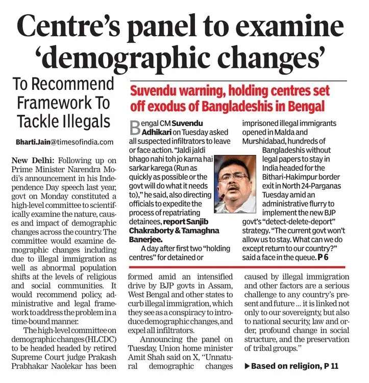 Giriraj Singh backs HLCDC, 'Detect Delete Deport' push in Bengal