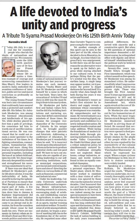 Giriraj Singh Hails PM Modi's Article on Mookerjee's 125th Birth Anniversary