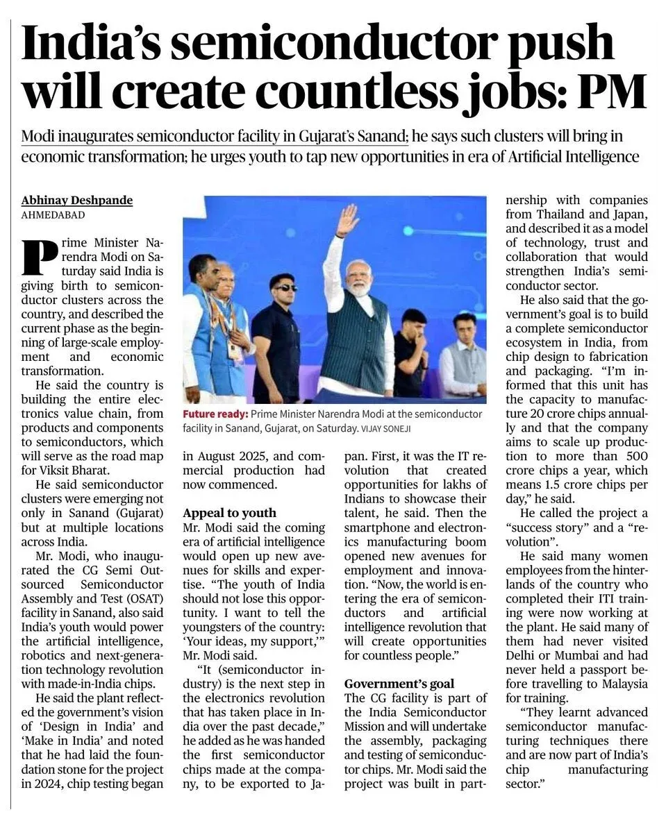 Giriraj Singh Hails Sanand Semiconductor Unit Launch
