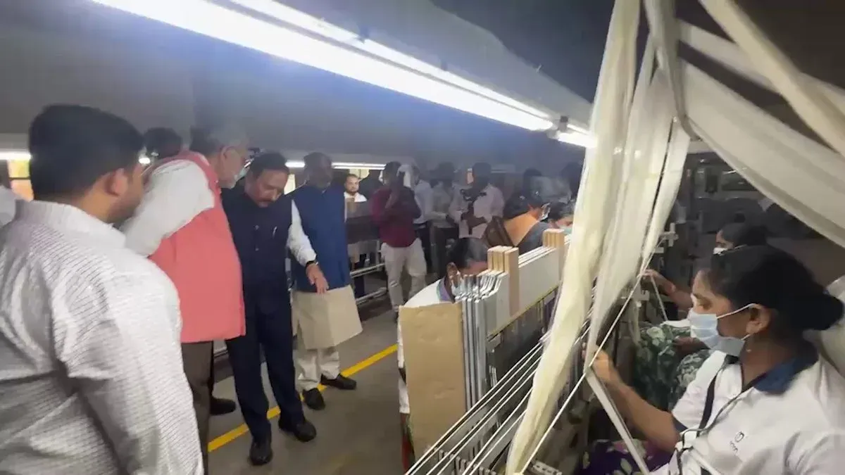 Giriraj Singh inspects integrated textile plant in Andhra Pradesh
