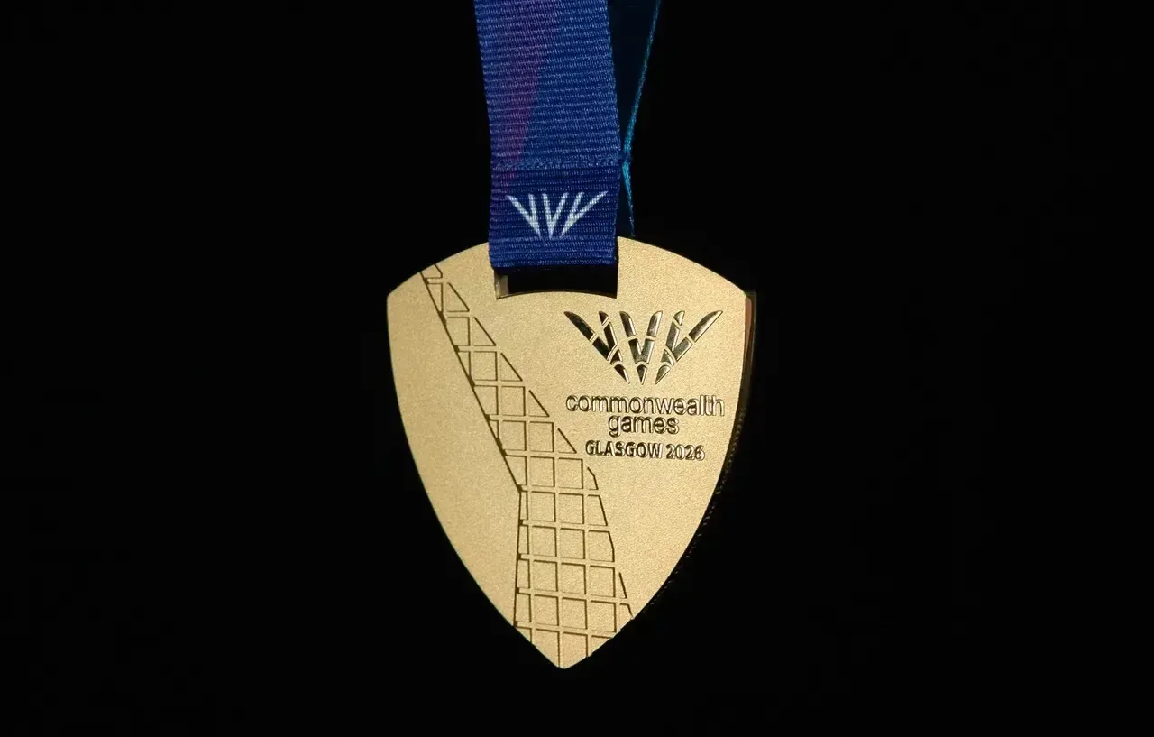 Glasgow 2026 CWG medals debut Reuleaux triangle design with braille, tartan motifs