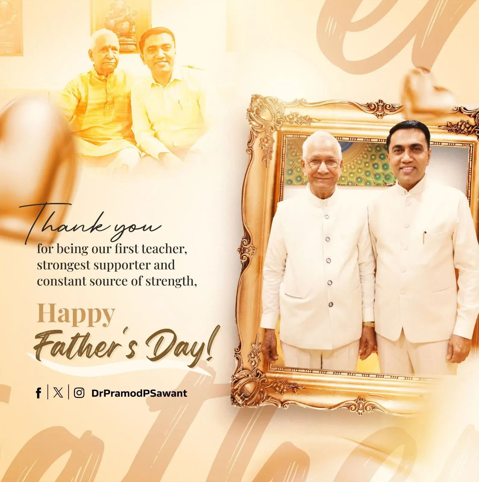 Goa CM Sawant Marks Father's Day With Personal Tribute