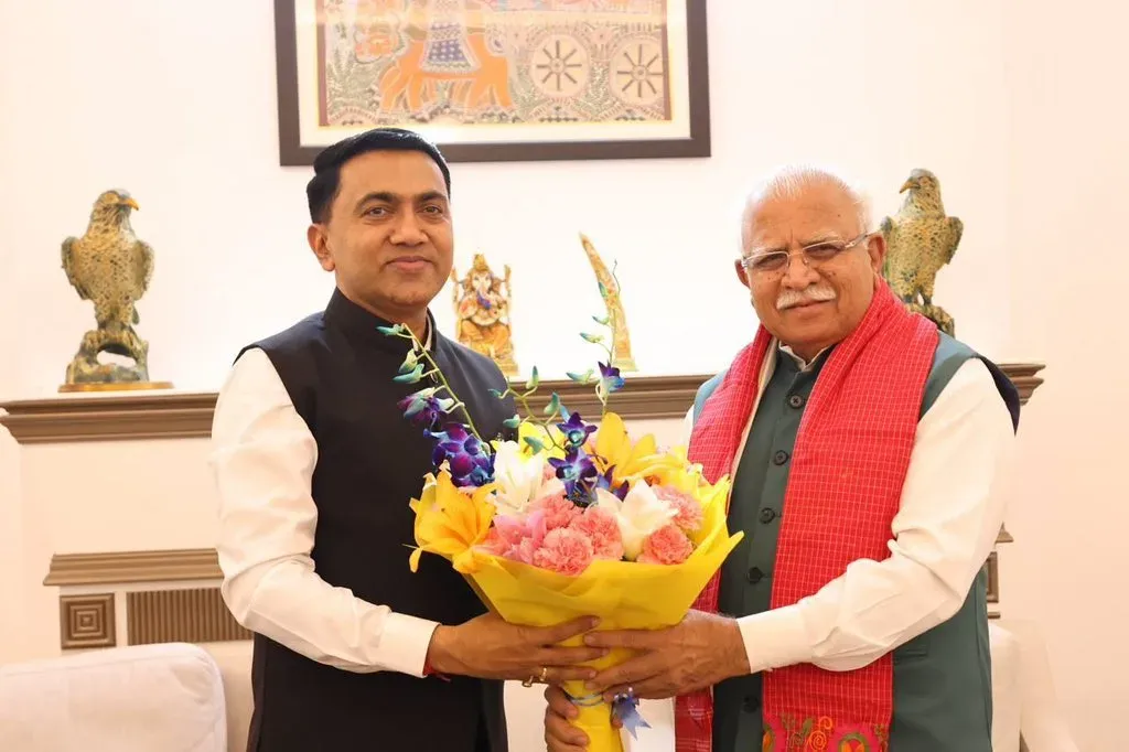 Goa CM Sawant meets Union Minister Khattar in New Delhi