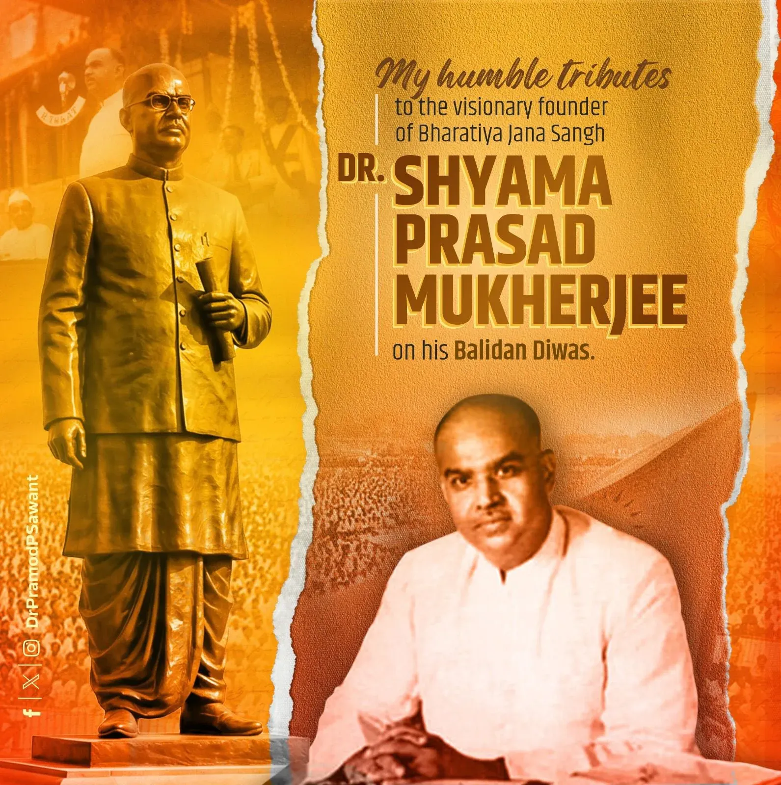 Goa CM Sawant pays tribute to Shyama Prasad Mukherjee on Balidan Diwas