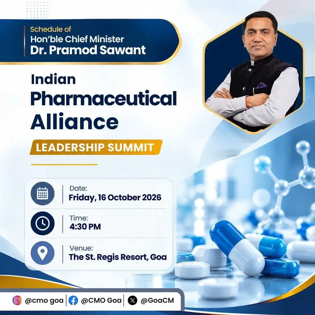 Goa CM Sawant to Address Pharma Leadership Summit Oct 16