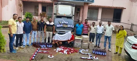 गोवा निर्मित अवैध शराब की बड़ी खेप महाराष्ट्र में बरामद, दो आरोपी गिरफ्तार, एक वाहन जब्त