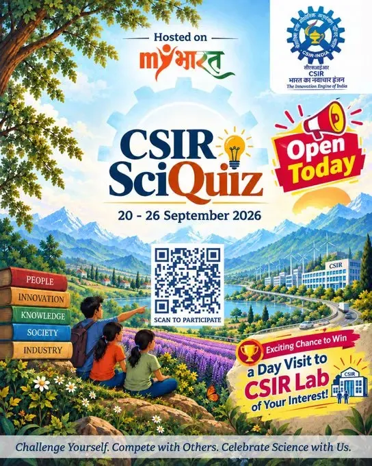 CSIR Science & Innovation Quiz launches on MY Bharat for 85th Foundation Day