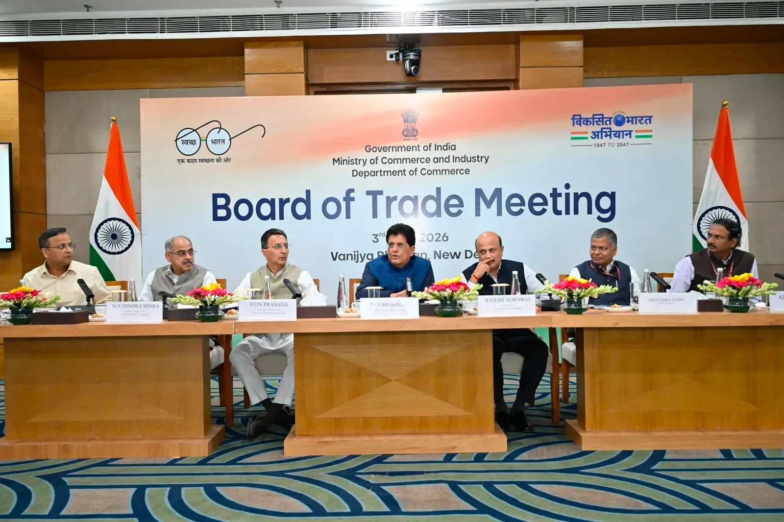 Goyal Chairs Board of Trade Meet on Export Push