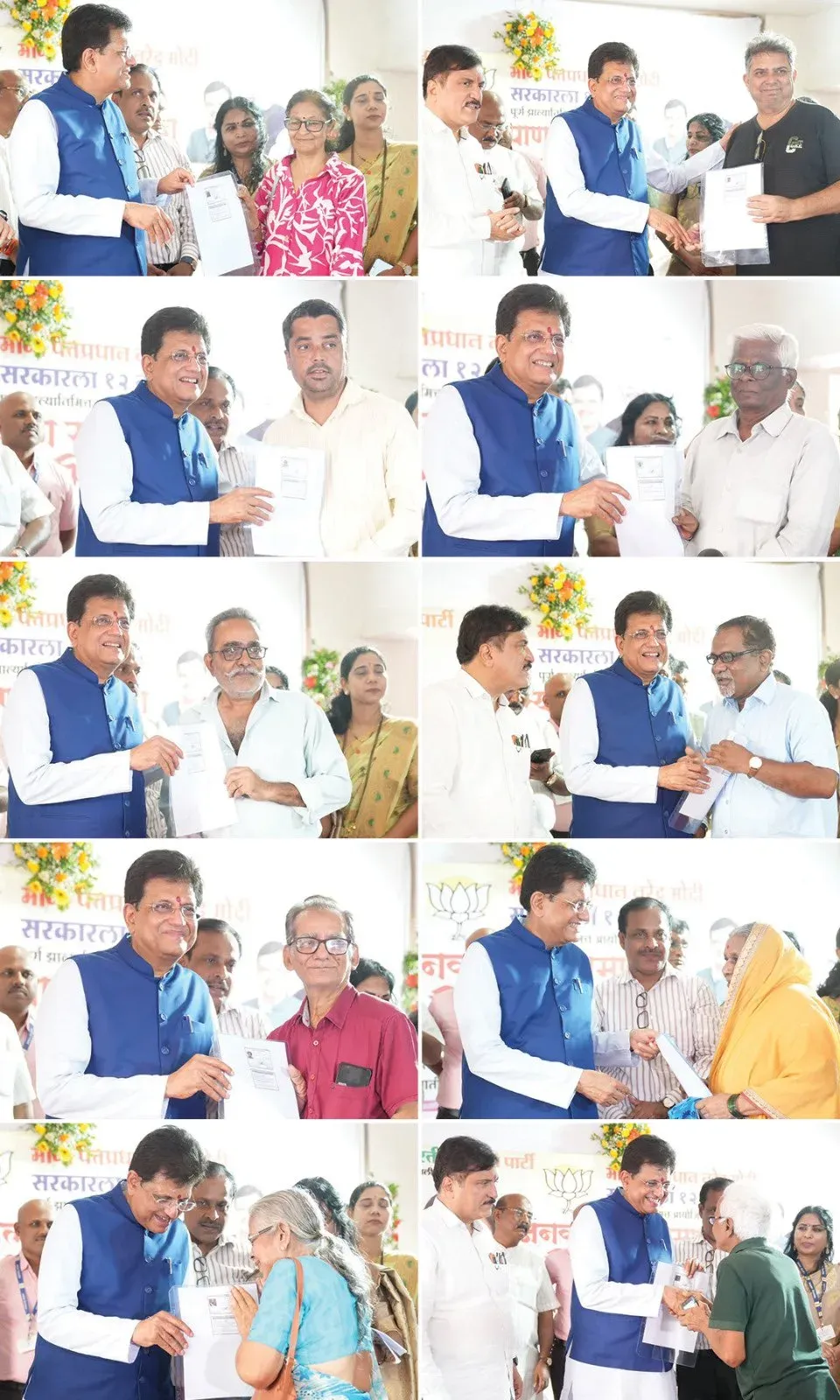 Goyal Joins Welfare Camp in Mumbai's Kandivali
