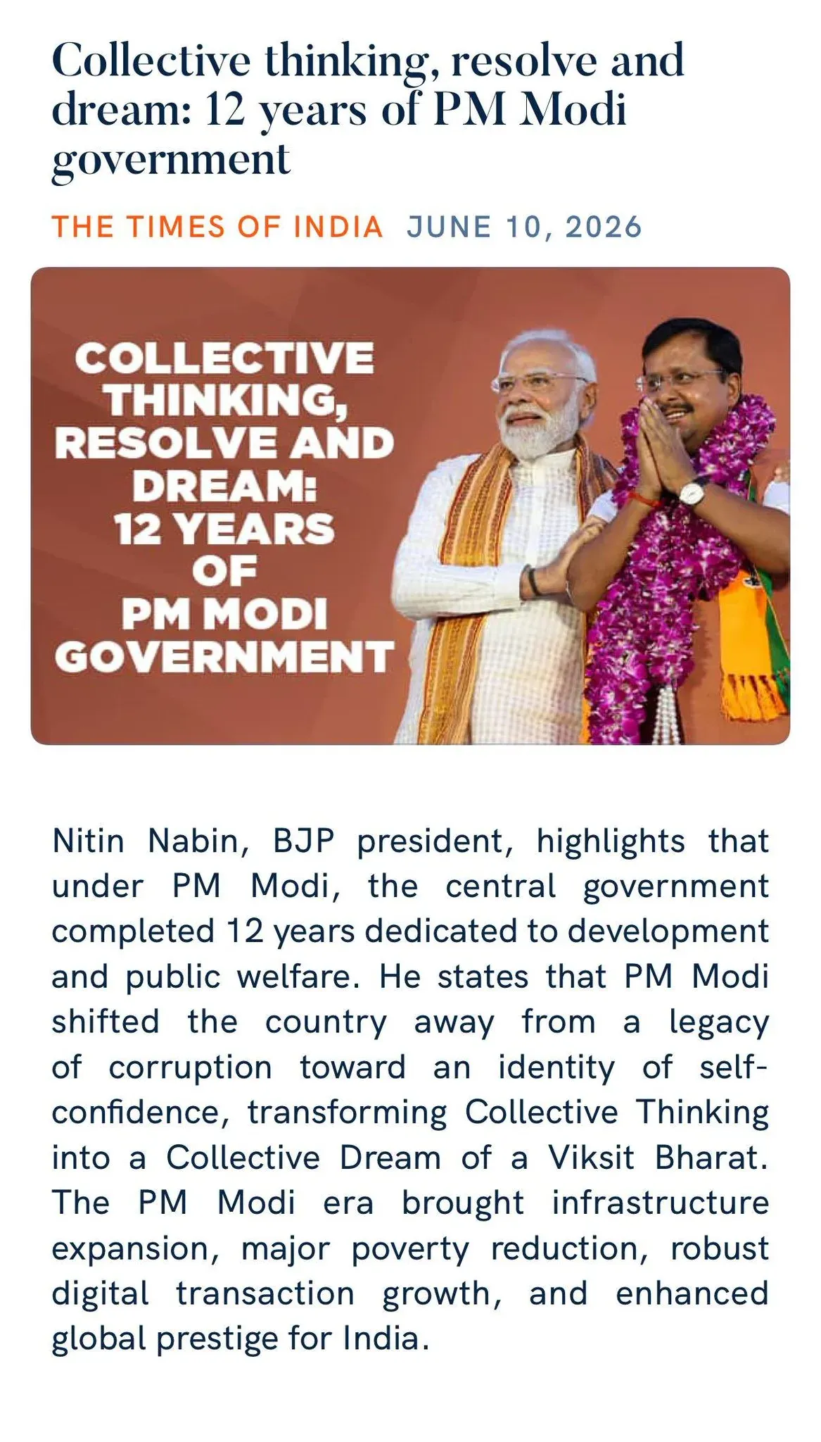 Goyal Marks 12 Years of Modi Govt, Cites 'Sankalp se Siddhi'