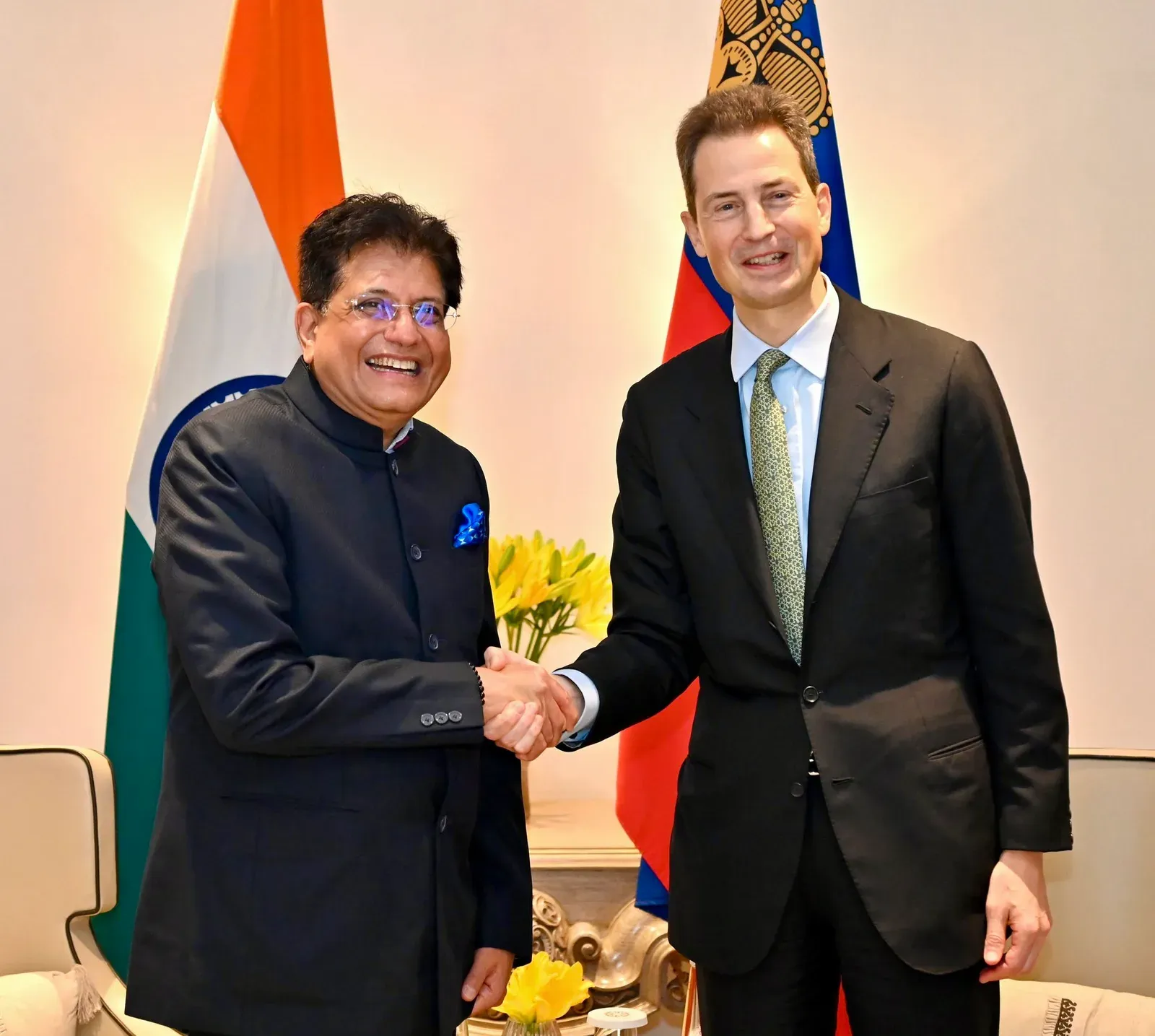 Goyal meets Liechtenstein's Hereditary Prince, pushes EFTA TEPA ties