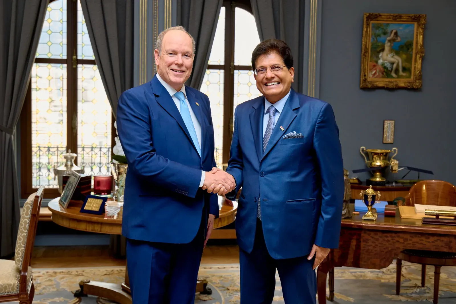 Goyal Meets Monaco Prince, Eyes Blue Economy & Tech Ties