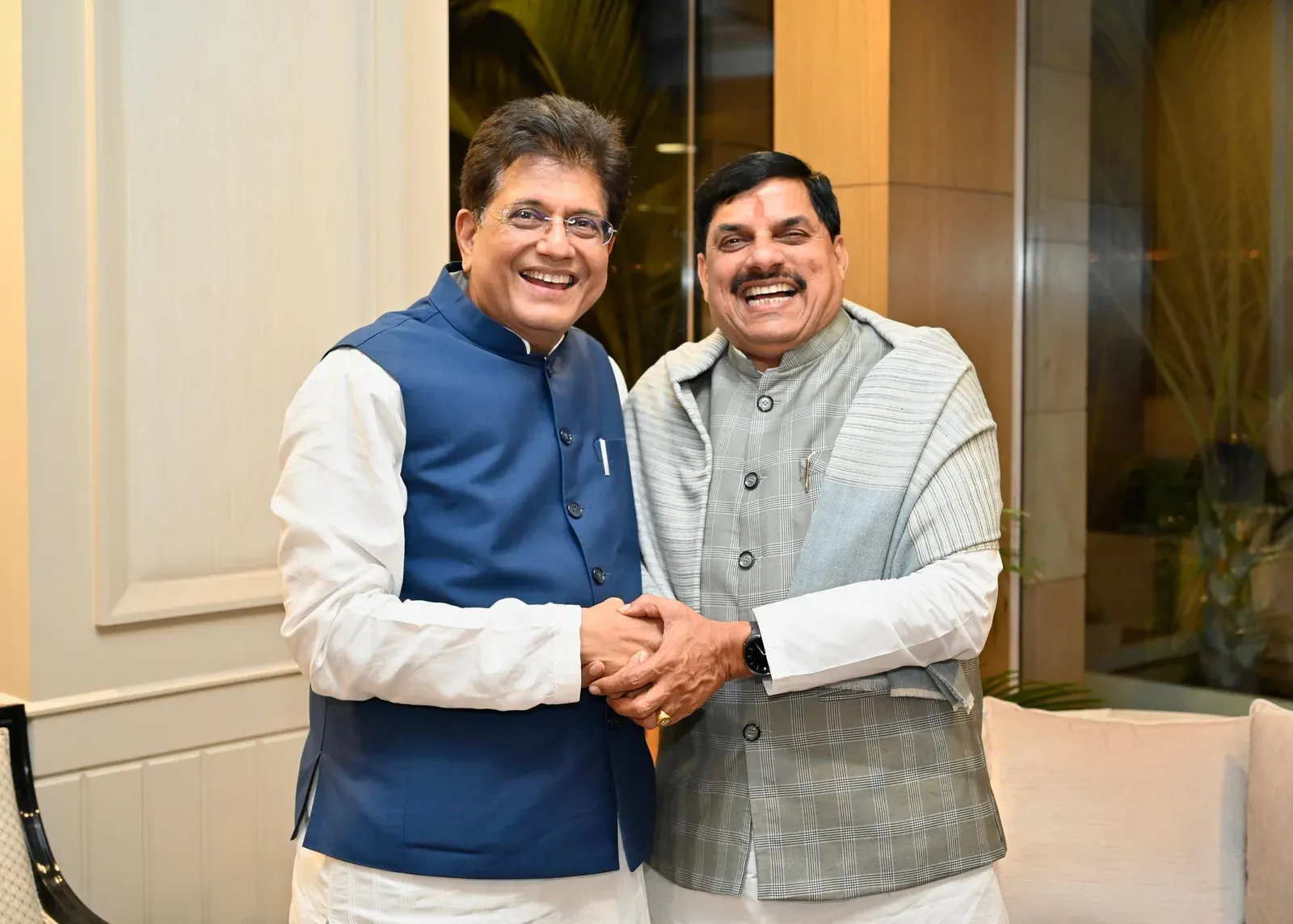 Goyal Meets MP CM Mohan Yadav in Delhi on Industry, Investment