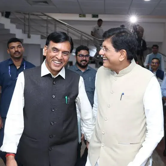 Goyal wishes Mandaviya on birthday, hails labour and sports work