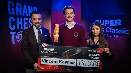 Vincent Keymer wins Grand Chess Tour Romania 2026 in debut season