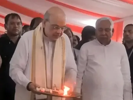 गृह मंत्री अमित शाह ने मां जानकी की जन्मस्थली पुनौरा धाम में भव्य मंदिर का भूमि पूजन किया, सीएम नीतीश भी उपस्थित रहे