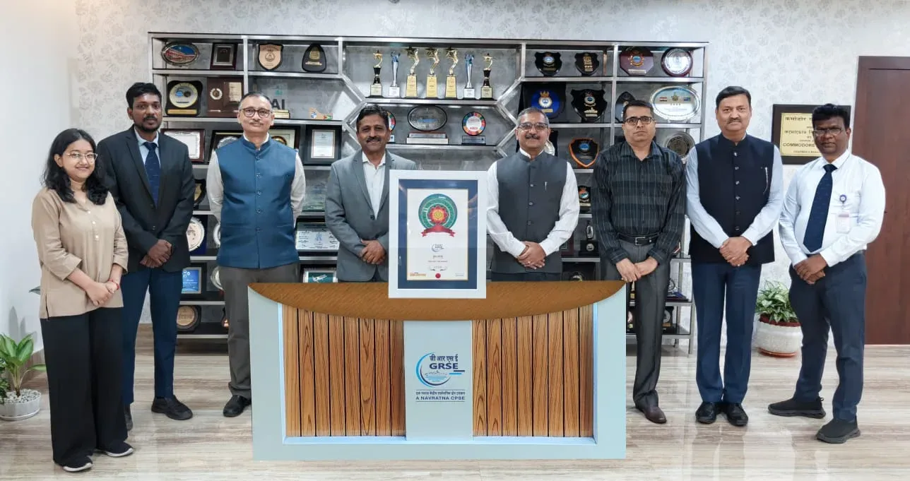 GRSE wins SKOCH Award for Project Akansha CSR initiative in Kolkata