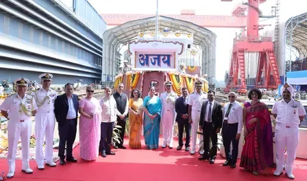 What is the significance of GRSE's 8th anti-submarine warfare shallow water craft launch?