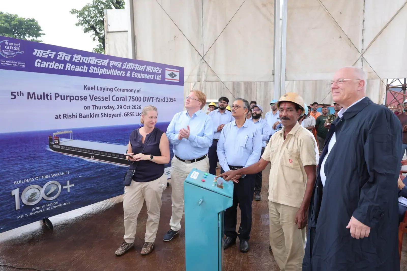 GRSE lays keel of 5th MPV for Germany in landmark export push