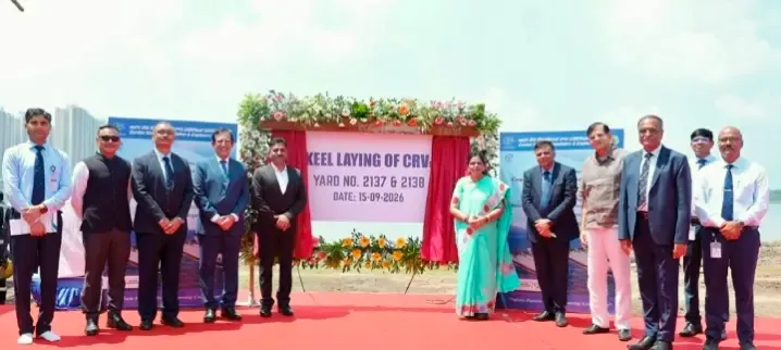 GRSE lays keels for two Coastal Research Vessels for Geological Survey of India