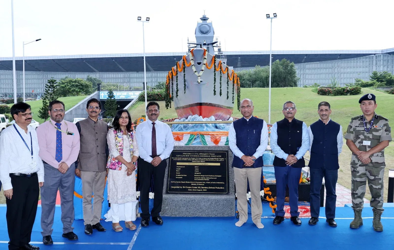 GRSE installs 20-metre warship model at Kolkata airport to showcase India's defence might
