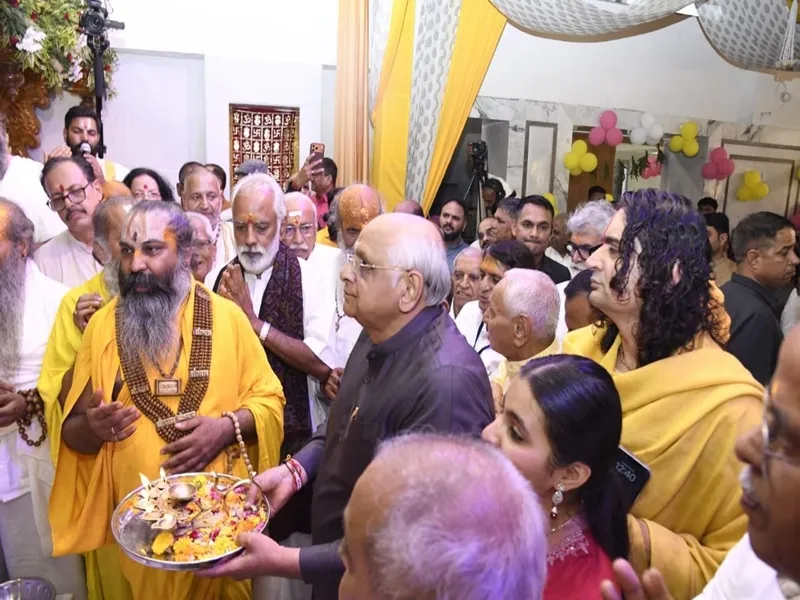 Gujarat CM Bhupendra Patel attends consecration ceremony at Ahmedabad's Sanatan Ramdham Temple