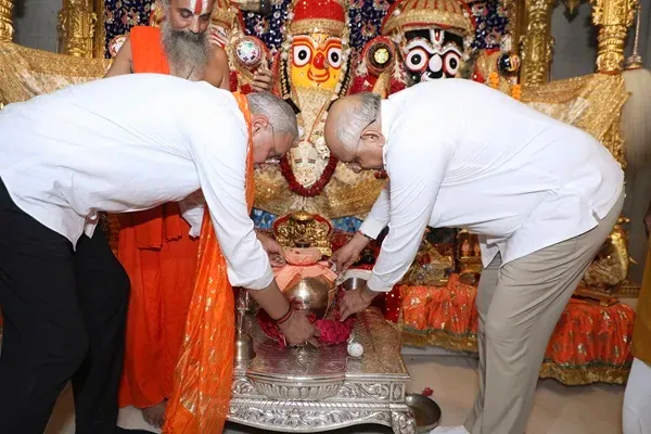 Gujarat CM Bhupendra Patel joins Guru Ravidas 650th anniversary Kalash Yatra at Jagannath Temple