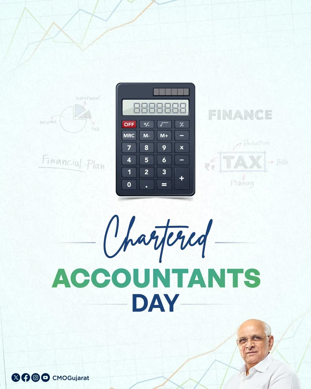 Gujarat CMO Greets Chartered Accountants on CA Day