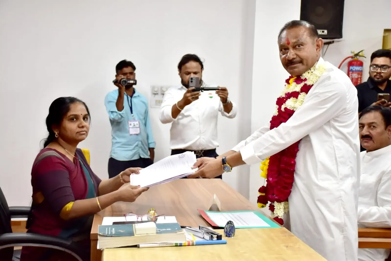 Bhrugurajsinh Chauhan of Congress Submits Nomination for Umreth Bypoll