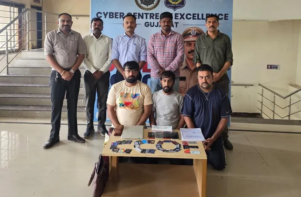 Gujarat cyber fraud network busted: 3 held, ₹2.86 crore scams across 18 states