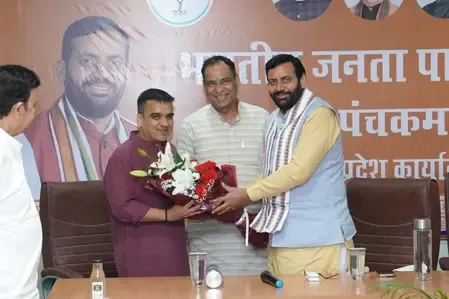 Gujarat's Harsh Sanghavi Engages with Haryana CM Saini on Rajya Sabha Election Strategies