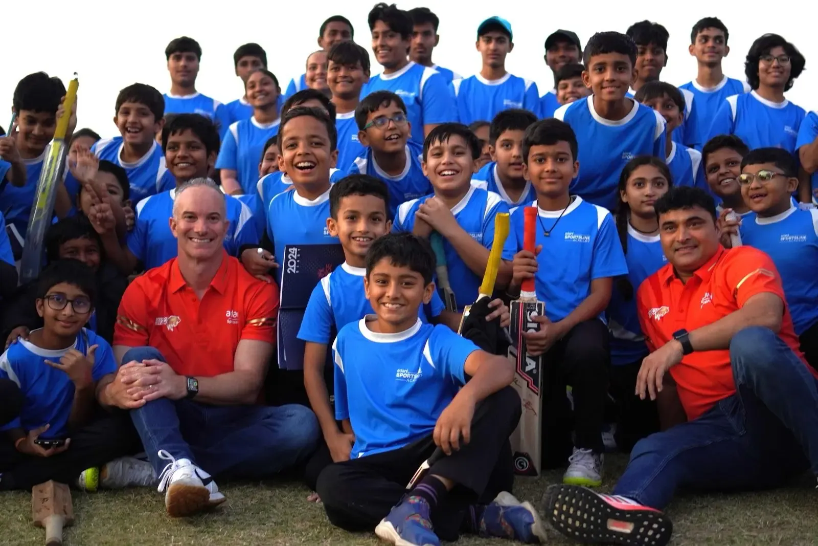 Coaches Michael Klinger and Pravin Tambe of Gujarat Giants Visit Adani Sportsline Cricket Academy