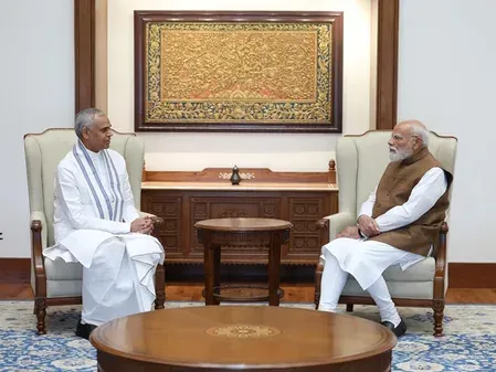 Gujarat Governor Devvrat briefs PM Modi on natural farming, rural welfare push