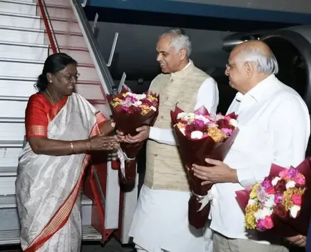 President Droupadi Murmu's Warm Welcome in Ahmedabad During Gujarat Visit