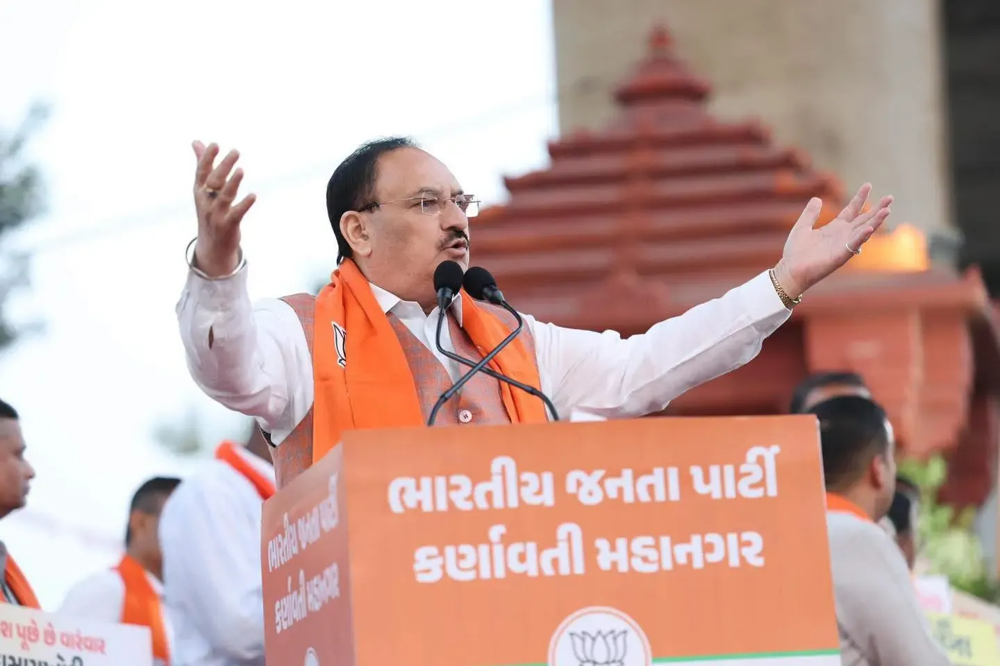 JP Nadda targets Congress over Election Commission influence at Ahmedabad rally