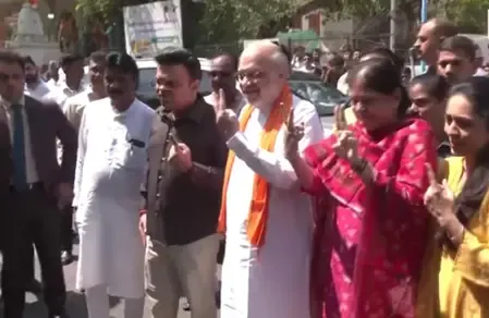 Amit Shah Votes in Ahmedabad as Gujarat Local Body Polls Begin
