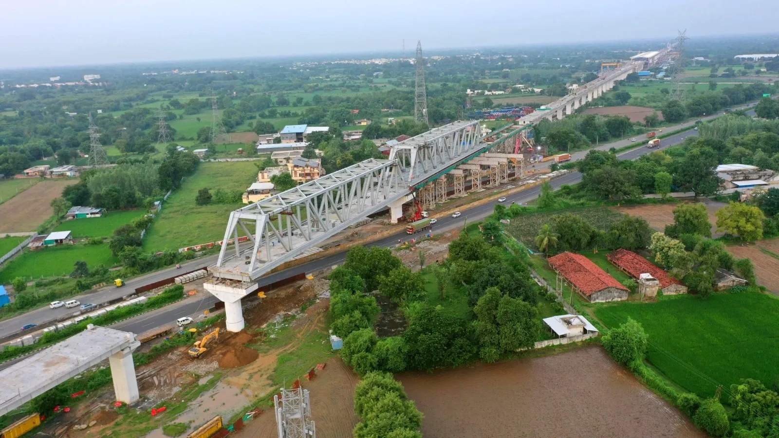 Is the Mumbai-Ahmedabad Bullet Train Project Making Progress with the Completion of the Ninth Steel Bridge?