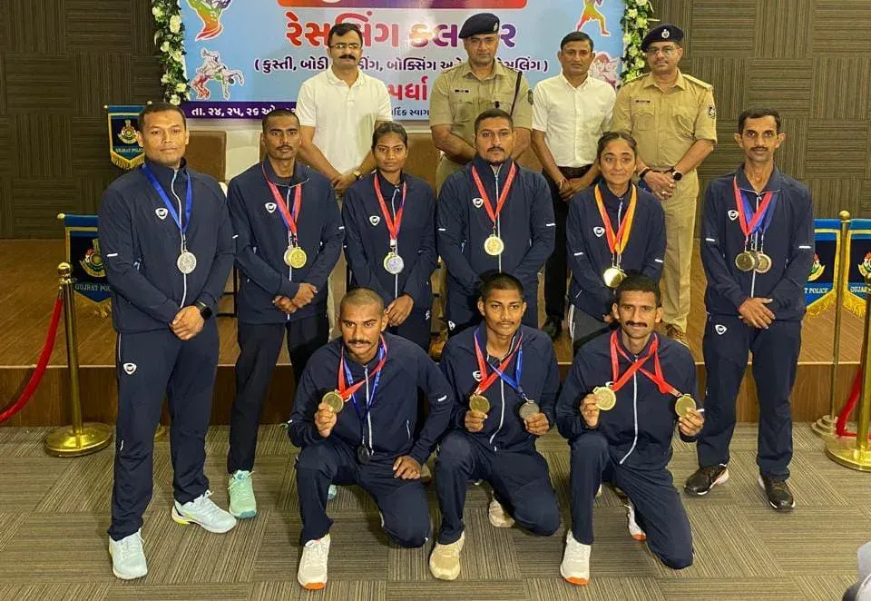 Gujarat Prisons Dept clinches DGP Cup 2026-27 wrestling championship with 13 medals