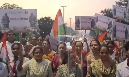 क्या गुजरात में सरदार वल्लभभाई पटेल की 150वीं जयंती पर यूनिटी मार्च का आयोजन हुआ?