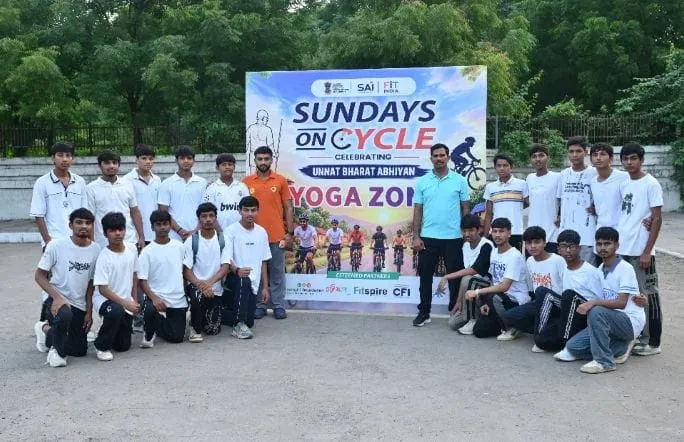 Fit India Sundays on Cycle 87th edition: Gujarat students ride, learn and perform at SAI NCoE Gandhinagar