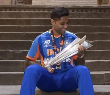 Suryakumar Yadav Celebrates T20 World Cup Win at Adalaj Stepwell