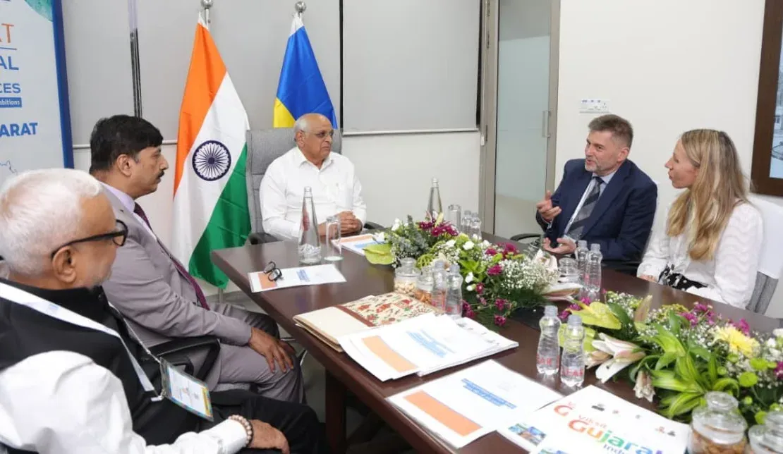 Gujarat CM Patel meets Ukraine envoy at VGRC, eyes pharma and green energy ties