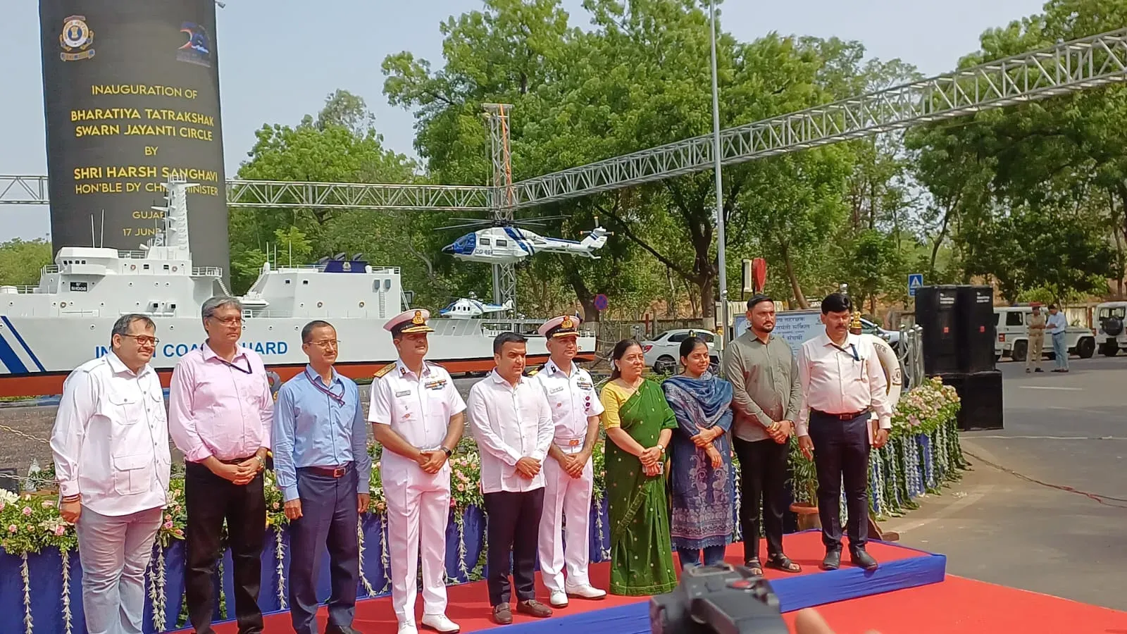 Gujarat dedicates India's first Coast Guard traffic circle in Gandhinagar