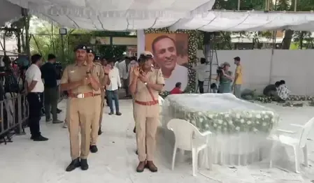 गुजरात : विजय रूपाणी के अंतिम संस्कार से पहले सुरक्षा के कड़े इंतजाम, रूट डायवर्जन लागू