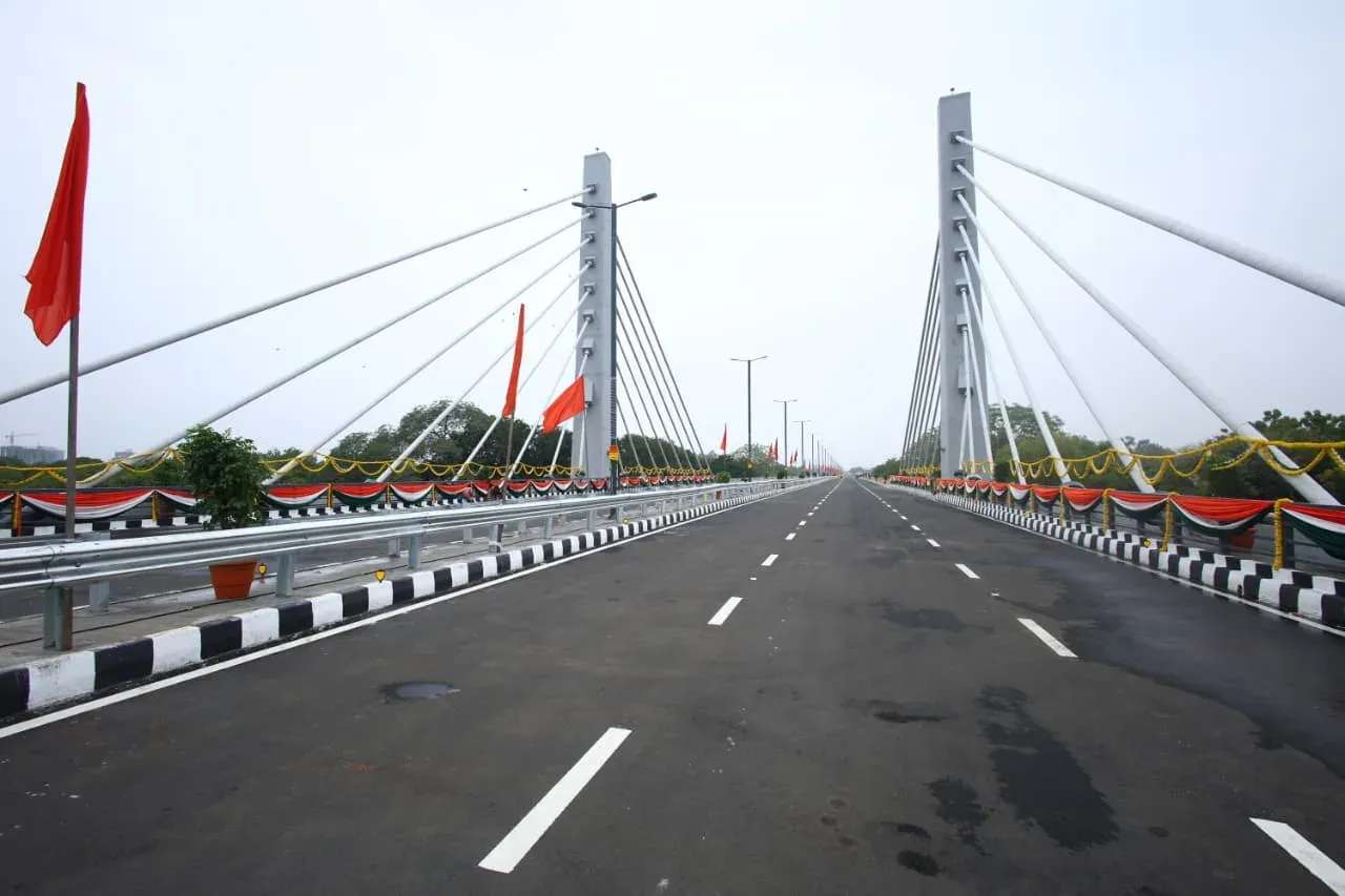 Gujarat's first urban cable-stayed flyover opens on Ahmedabad-Gandhinagar corridor