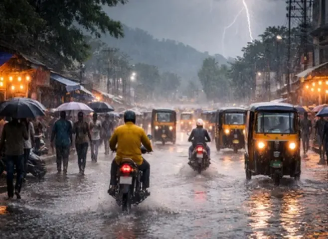 गुवाहाटी में भारी बारिश का अलर्ट: IMD ने अगले 3-4 दिनों के लिए जारी की चेतावनी